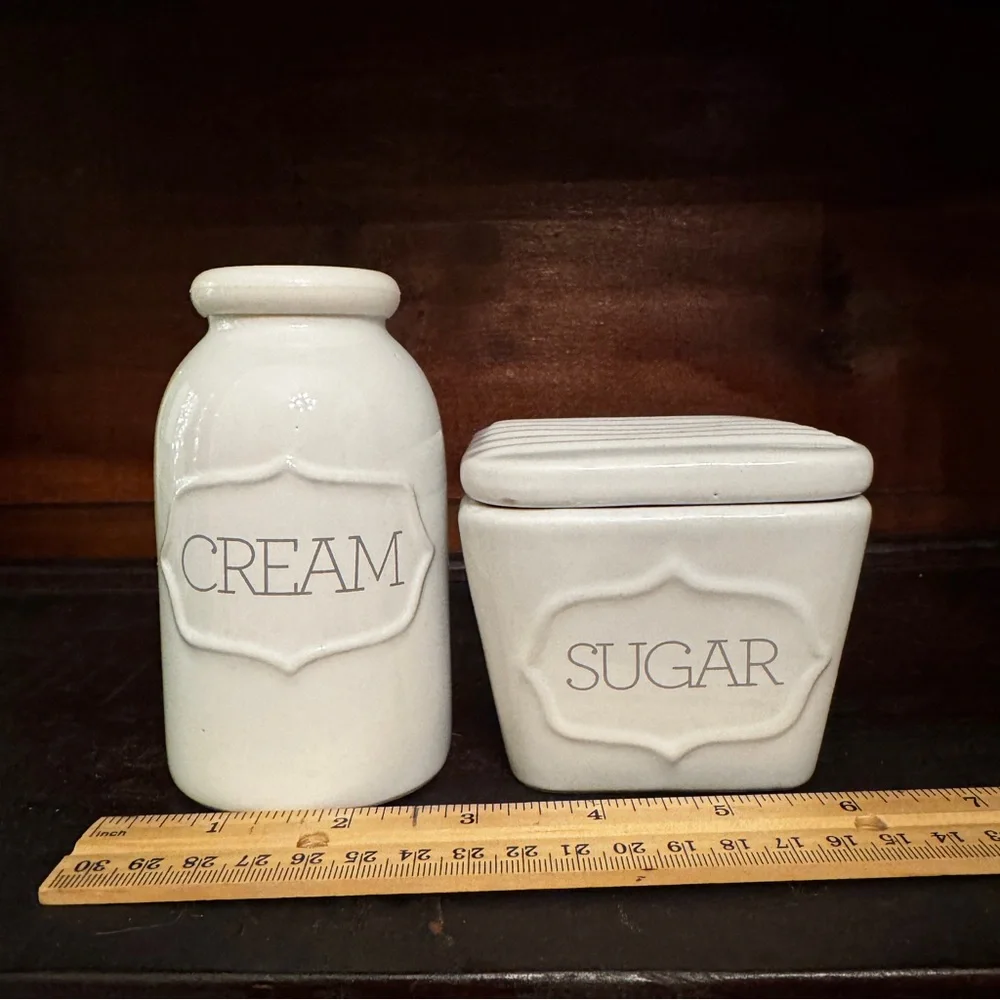 Threshold White Ceramic Cream and Sugar Set